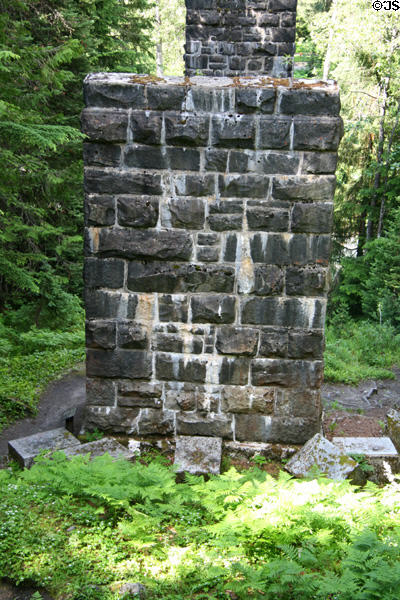 Ruins of loop rail bridge in Glacier National Park. BC.
