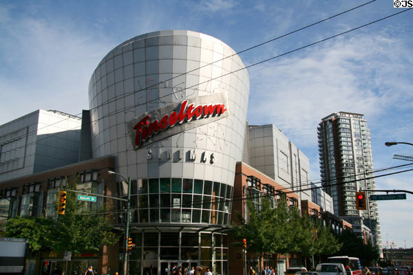 Tinseltown Cinemas building at Pender & Abbott Sts. Vancouver, BC.