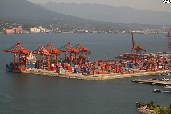 Vancouver container port. Vancouver, BC.