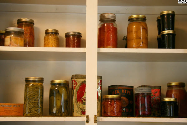 Preserves of Elworth house at Burnaby Village Museum. Burnaby, BC.