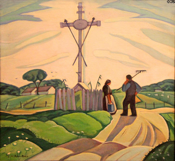 Joseph & Marie-Louise painting (c1930) by Sarah Robertson of Montreal at National Gallery of Canada. Ottawa, ON.