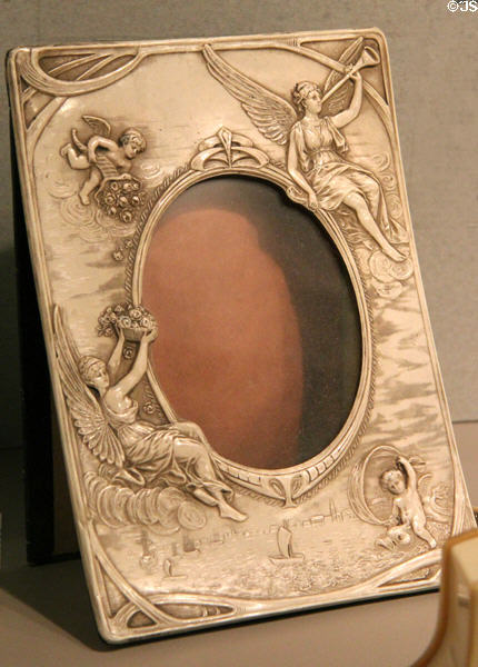"Ivorine" celluloid picture frame (c1910) probably from England at Royal Ontario Museum. Toronto, ON.