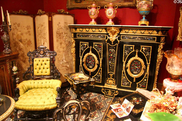 Victorian parlor (1860-85) at Royal Ontario Museum. Toronto, ON.