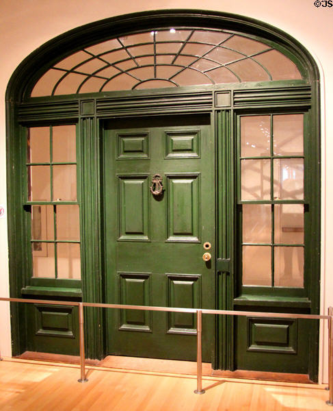 Doorway of Beverley House (c1822) from Toronto at Royal Ontario Museum. Toronto, ON.