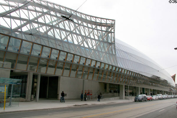 Arcade under facade of Art Gallery of Ontario. Toronto, ON.