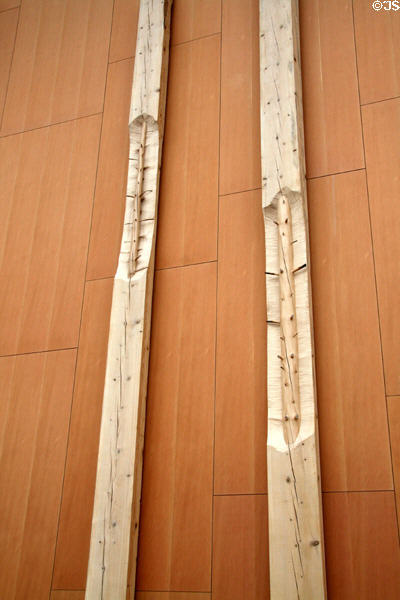 Wood sculpture in Gehry passage at Art Gallery of Ontario. Toronto, ON.