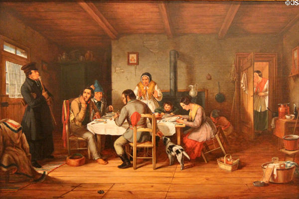 Breaking Lent painting (c1847) by Cornelius Krieghoff at Art Gallery of Ontario. Toronto, ON.