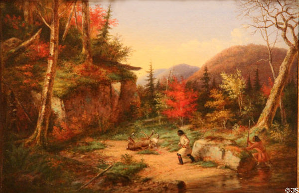 After the kill painting (1861) by Cornelius Krieghoff at Art Gallery of Ontario. Toronto, ON.