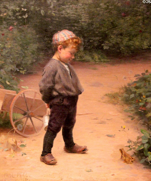 Young Biologist painting (1891) by Paul Peel at Art Gallery of Ontario. Toronto, ON.