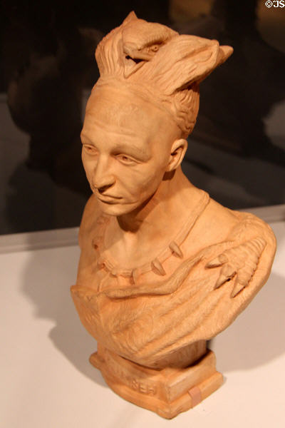 Tecumseh terracotta bust (1896) by Hamilton Plantagenet MacCarthy at Art Gallery of Ontario. Toronto, ON.