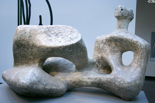 UNESCO Reclining Figure original plaster sculpture (1957) by Henry Moore at Art Gallery of Ontario. Toronto, ON.