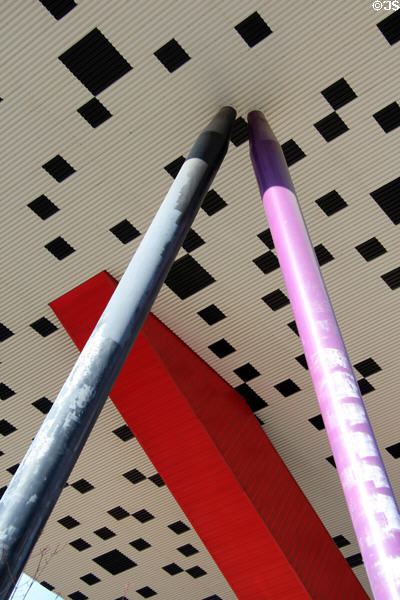 Detail of Will Alsop's Centre for Design tabletop building at OCAD University. Toronto, ON.