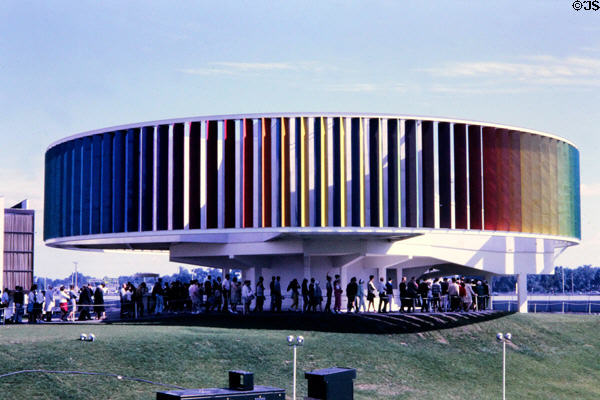 Kaleidoscope Pavilion changed colors as visitors moved at Expo 67. Montreal, QC.