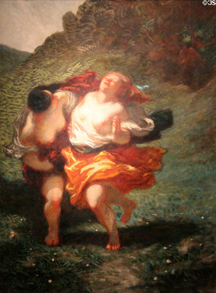 Women Pursued by Satyrs painting (1850) by Honoré Daumier at Montreal Museum of Fine Arts. Montreal, QC.