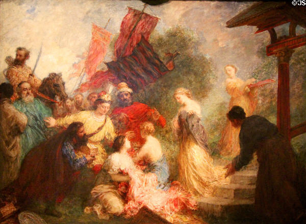 Display of Enchantment painting (1863) by Henri Fantin-Latour at Montreal Museum of Fine Arts. Montreal, QC.