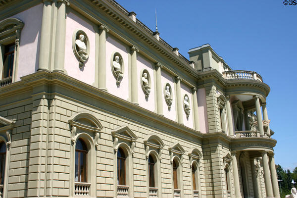 Garden view of Ariana Museum. Geneva, Switzerland.
