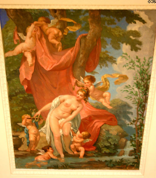 Rococo wall painting (1884) at Ariana Museum. Geneva, Switzerland.