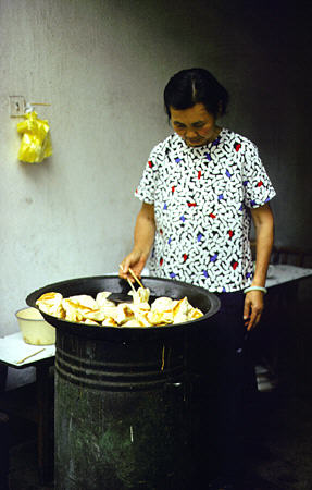 Dumpling stand in Yichang. China.