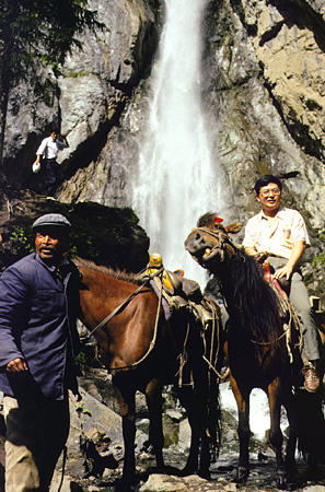 Waterfall in southern pastures area. China.