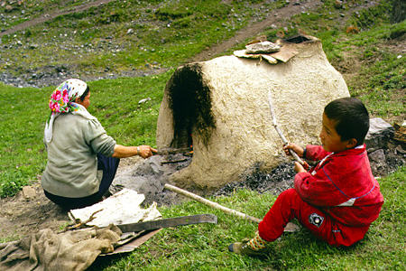 Baking oven in Uighur village near Urumqi. China.