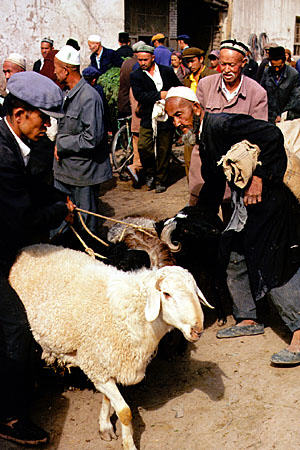 Sunday market in Kashgar. China.