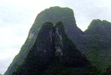 Kissing rock formations in Kweilin. China.