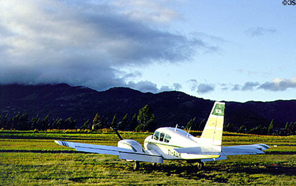 Plane preparing for flight to Tortuguero. Costa Rica.