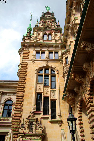 Courtyard at Hamburg City Hall. Hamburg, Germany.