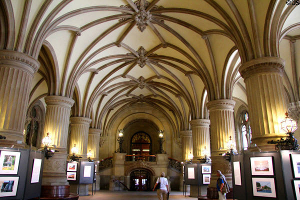 Entrance lobby at Hamburg City Hall. Hamburg, Germany.