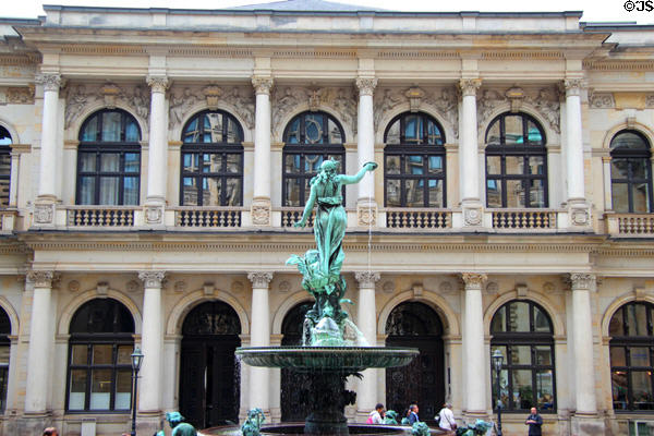 Börse (Stock Exchange) (1839-41) adjacent to Hamburg City Hall. Hamburg, Germany. Style: Neo-classical. Architect: Von Carl Ludwig Wimmel & Franz Gustav Forsmann.