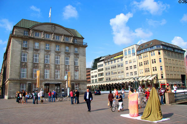 City Hall (Rathaus) Plaza. Hamburg, Germany.