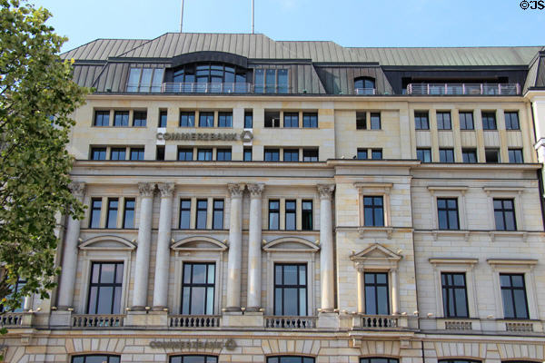 Commerzbank housed in historic building on Jungfernstieg. Hamburg, Germany.