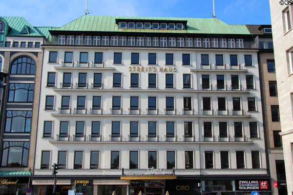 Streit's Haus (1837) on Jungfernstieg. Hamburg, Germany.