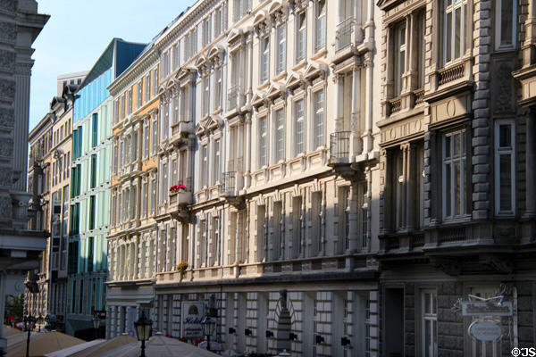 Colonnaden pedestrian street. Hamburg, Germany.