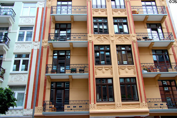 Apartment buildings on Pilatuspool near Johannes-Brahms-Platz. Hamburg, Germany.