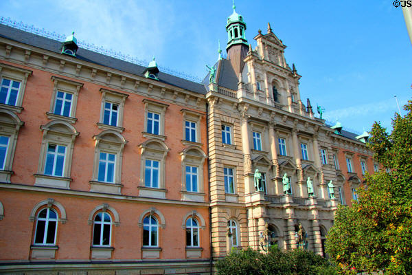 Hamburg Regional Court building at Sieveking Platz. Hamburg, Germany.