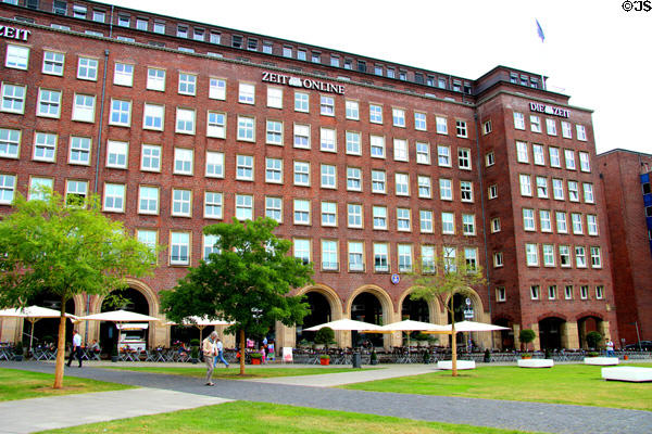 "Die Zeit" brick newspaper office (founded 1946) on Dom Platz. Hamburg, Germany.