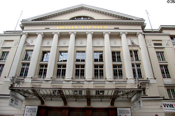 Thalia Theater (1911-12) named after muse Thalia, still active state-owned theater established in 1843 in Europa Passage Alstertor. Hamburg, Germany. Architect: Werner Lund & George Kallmorgen.