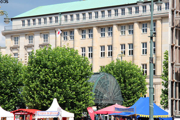 Japanese consulate over city hall market. Hamburg, Germany.