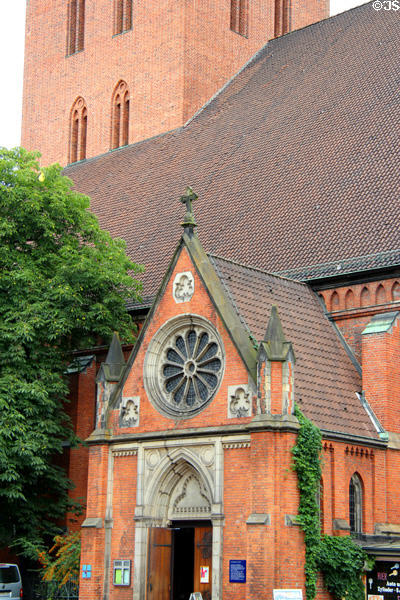 Entrance to St Jacobi Church. Hamburg, Germany.