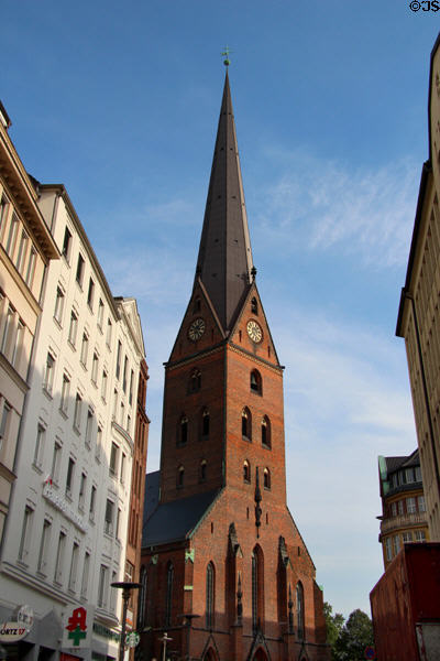 St Peter's Church (c late 12thC, rebuilt 1849 after Great Fire). Hamburg, Germany. Style: Gothic. Architect: A. de Chateauneuf & H. Fersenfeldt.