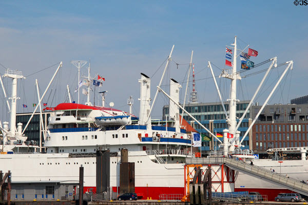Museum Ship Cap San Diego, a German built cargo ship (1961) moored on Elbe River. Hamburg, Germany.