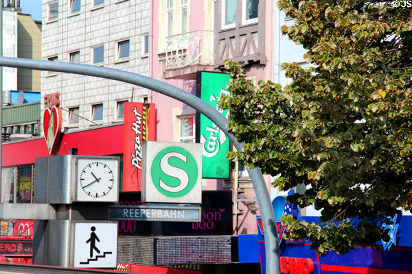 Reeperbahn Metro station. Hamburg, Germany.