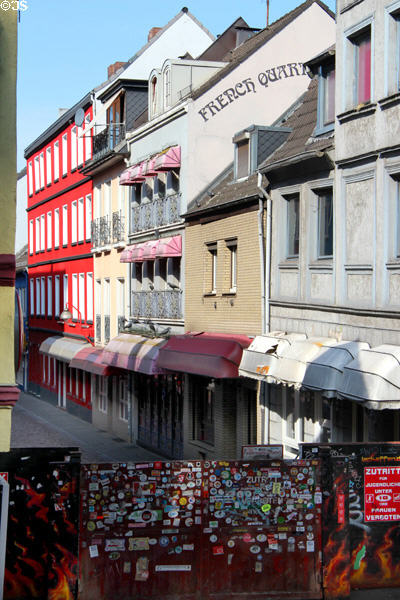 Gated "red light" street in Reeperbahn. Hamburg, Germany.