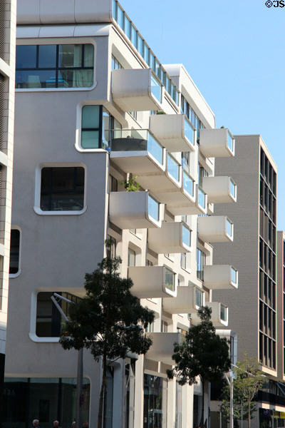 Modern residential building in HafenCity. Hamburg, Germany.