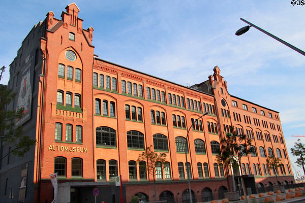 Prototyp Automuseum in heritage warehouse near Brooktorhaven. Hamburg, Germany.