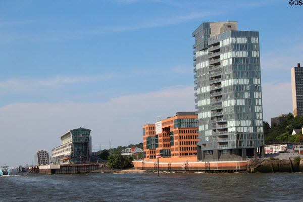 Modern architecture, on the Elbe River, in Altona borough. Hamburg, Germany.