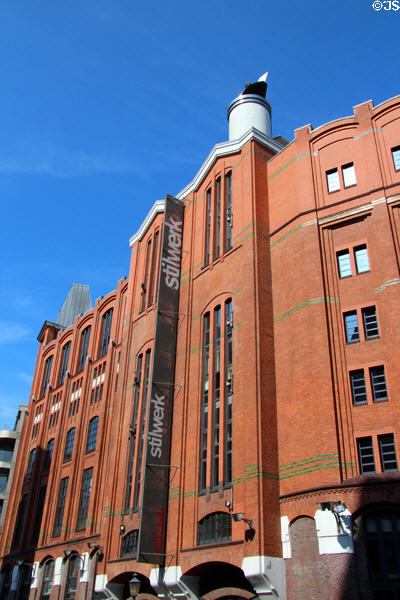 Modern brick building in Altona borough. Hamburg, Germany.