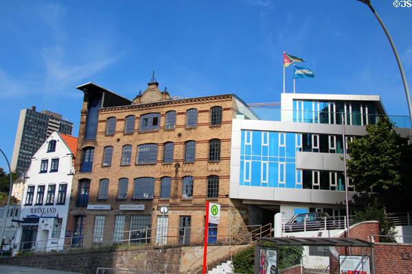 Mix of buildings on Grosse Elbstrasse in Altona borough. Hamburg, Germany.