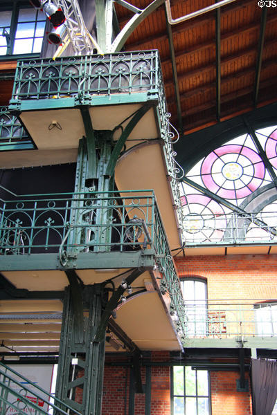 Ironwork of main hall of Hamburg Fish Market. Hamburg, Germany.